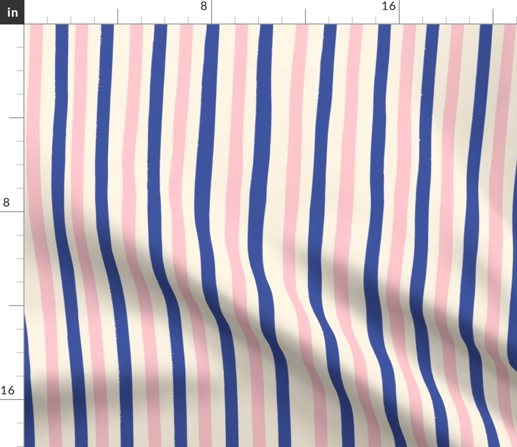 Pink and Dark Blue Stripes