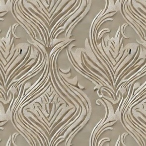 textured raised faux embossed in tan relief