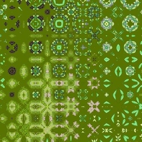 Green Geometric Morphing Pattern