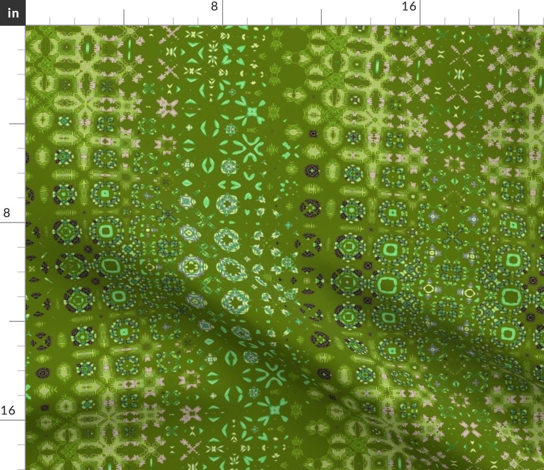 Green Geometric Morphing Pattern