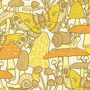 Mushroom Garden - Retro Yellow