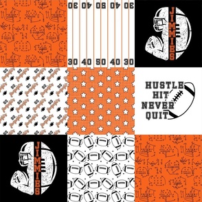 Football//Jimmies - Wholecloth Cheater Quilt