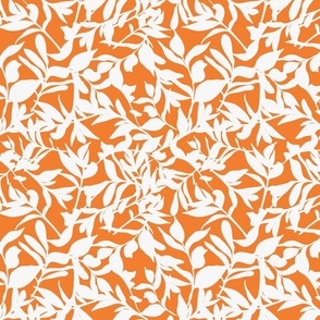 Forest Floor - Orange and White