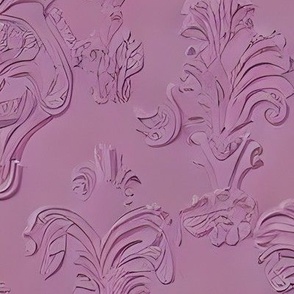 textured raised faux embossed in painted rose