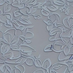 textured raised faux embossed in grey blue ink