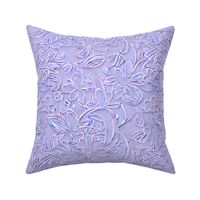 textured raised faux embossed in cold purple florals