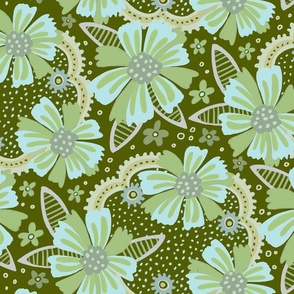 Happy Green Floral