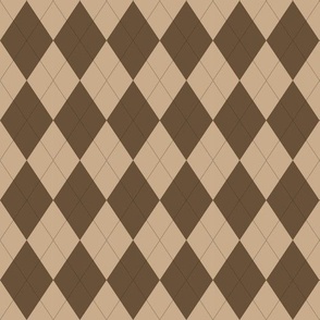 Brown and Tan Arygle Pattern
