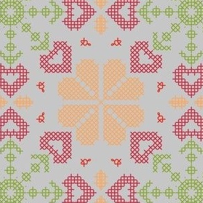 cross stitch round - light background 