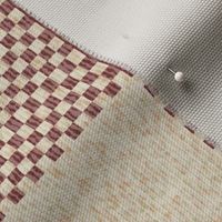 Woven Gingham Plaid Wine Red
