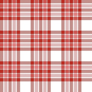 Tartan Plaid Poppy Red White 