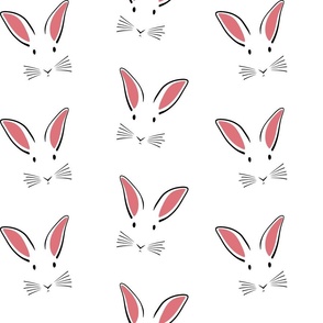 cute rabbits - happy easter - rabbit fabric and wallpaper