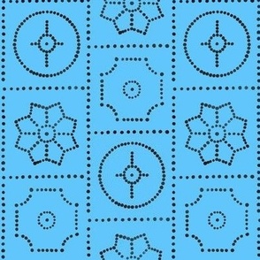 Tunisian Door Motifs in “Trois” ( Blue)