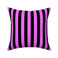 Candy Pink and Black Wide Stripes