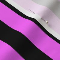 Candy Pink and Black Wide Stripes