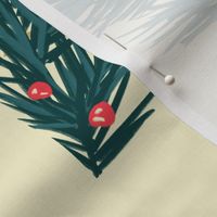 Retro Christmas Ornaments Tea Towel
