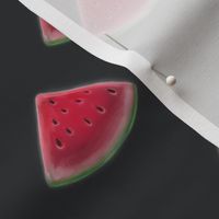Watermelon Slice Minimalist on Dark Grey Small