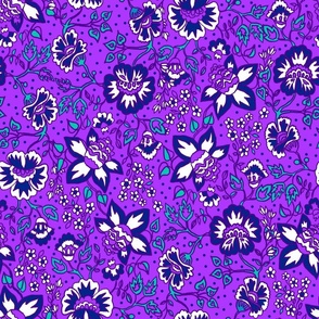 Boho Jacobean 18x18 purple