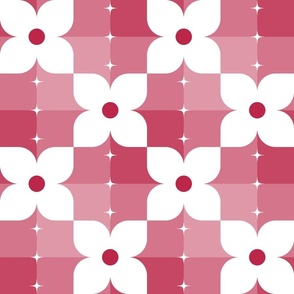 Viva Magenta Checkered Garden / Large