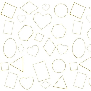golden Geometric shapes pattern 