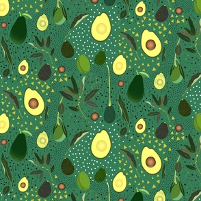 Avocado Orchard Pattern - Guac Green (Medium)