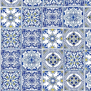 Blue & Yellow Azulejo Tiles