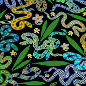 Oleander Snakes in Bush - Design 14095239