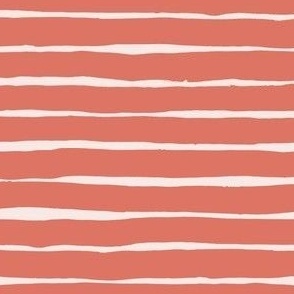 coral stripes on light blush