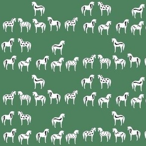 Funny Horses, green, white