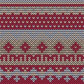 Fair Isle Knit Viva Magenta