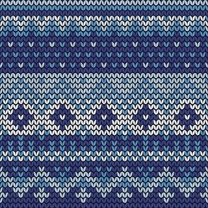 Fair Isle Knit blue