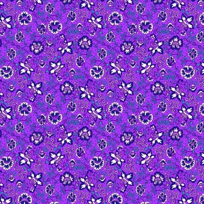 Boho Jacobean 8x8 purple
