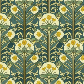  Art Nouveau Daffodils