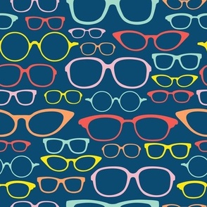 Glasses - Multi on Blue - MEDIUM