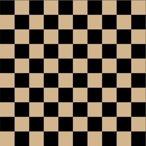 Checkerboard - Tan + Black - LARGE