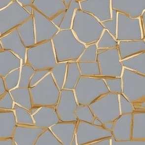 mosaic in gold and grey