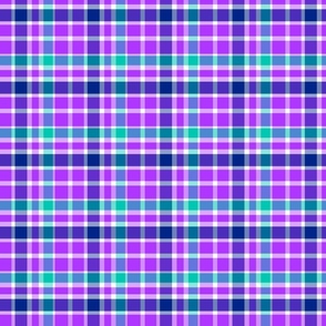 Boho Jacobean purple plaid 4x4