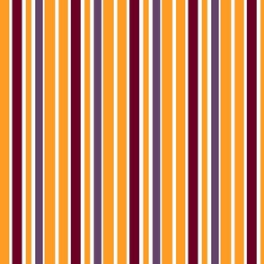 Boho Jacobean orange stripe 4x4