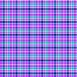 Boho Jacobean purple plaid 3x3