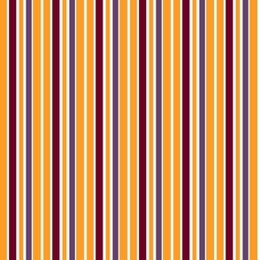 Boho Jacobean orange stripe 3x3