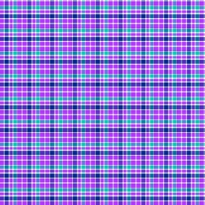 Boho Jacobean purple plaid 2x2