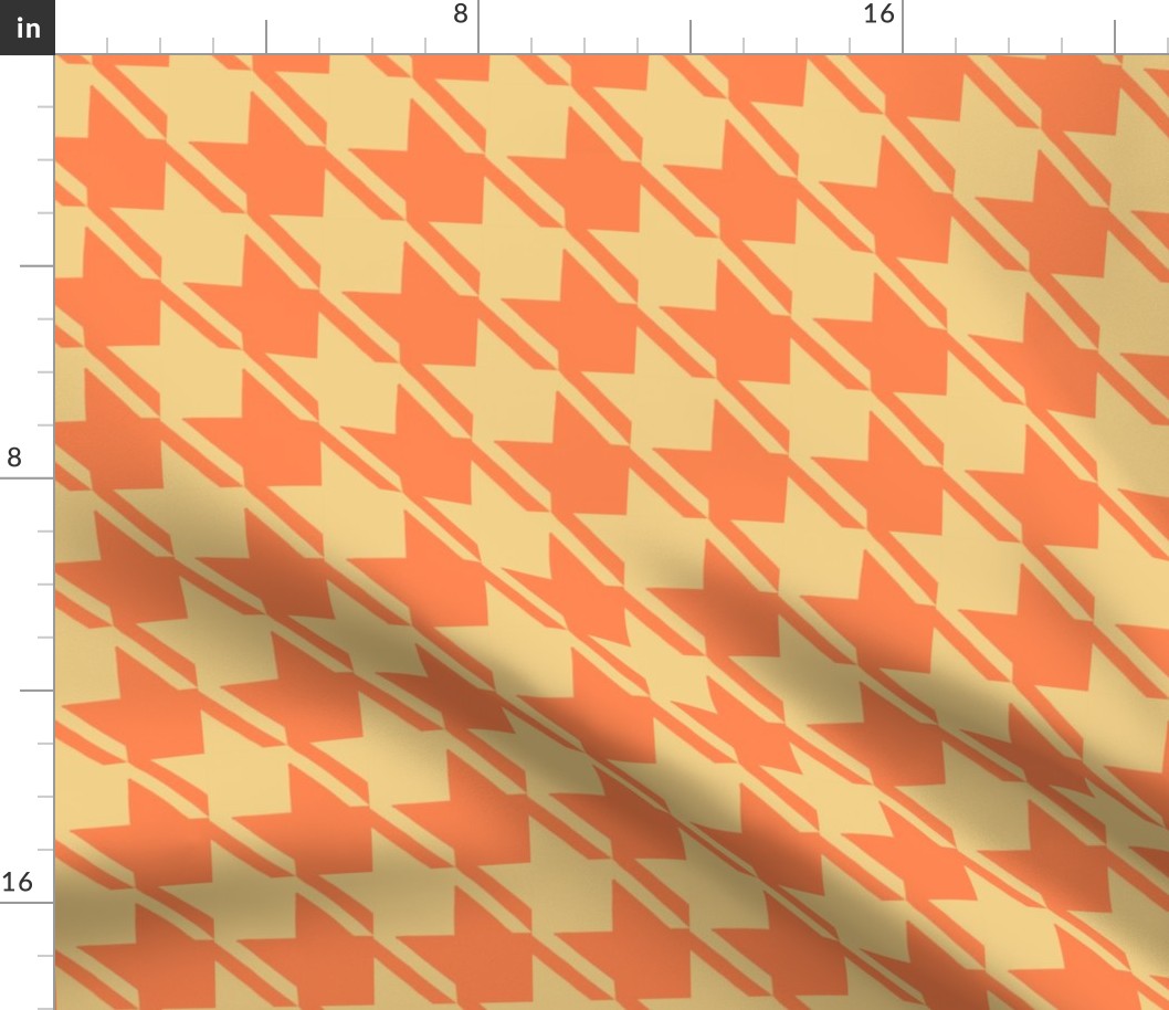 camel orange houndstooth large