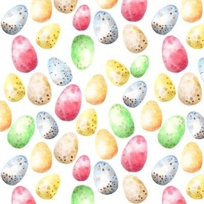 Watercolor Easter Egg on White small