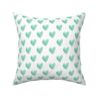 Watercolor Mint Green Heart Large