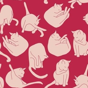 Cats Magenta Small Scale