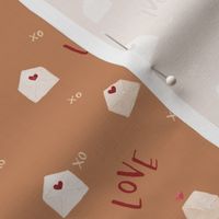 Love Letters Brown and Red - 7x7