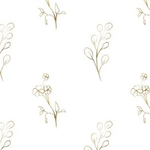 gold glitter foil floral