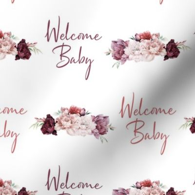 peonies welcome baby floral