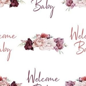 peonies welcome baby floral