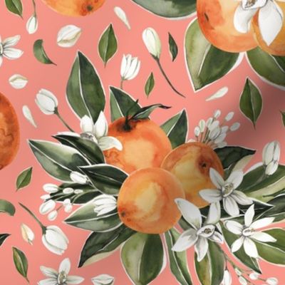 fleur de orange on peachy pink